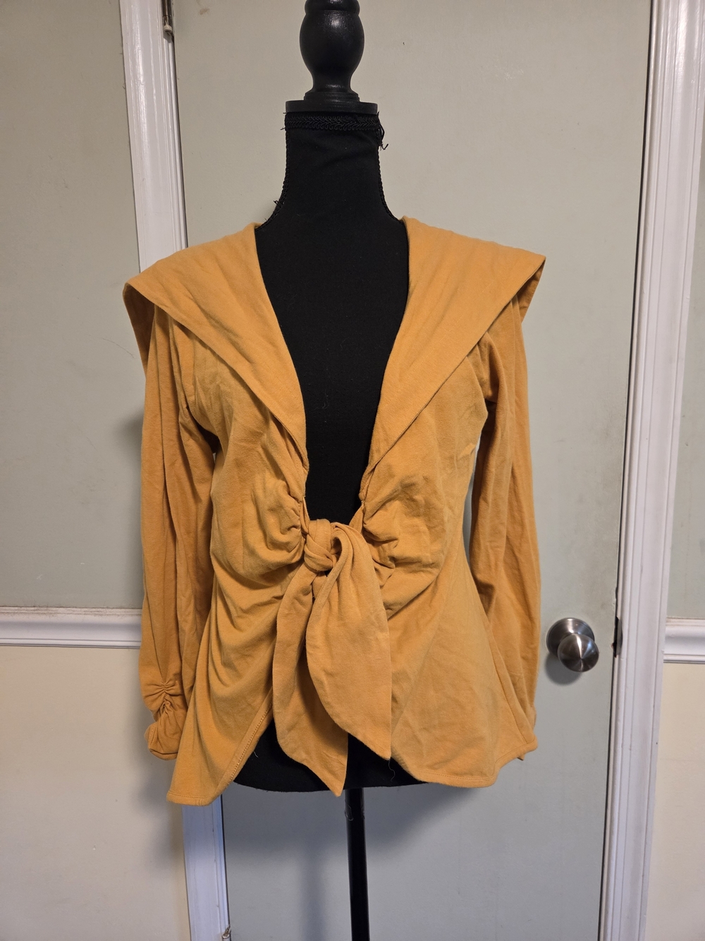 Effie's Heart Mustard Tie-Front Blazer